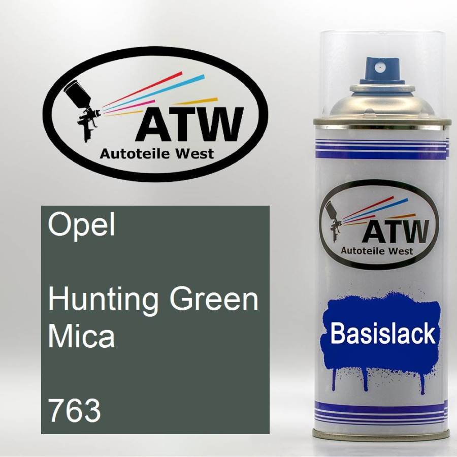 Opel, Hunting Green Mica, 763: 400ml Sprühdose, von ATW Autoteile West.